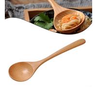 HomeVortex Long Handle Wooden Spoon for Cooking,Solid Hardwood Ladle for Soup Stew Congee and Rice, Natural Kitchen Utensil with Smooth Finish