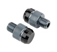 HomeVortex M10 Positive Thread Rearview Mirror Mount Screws, for Motorcycle Modification, Aluminum Alloy Dust-Proof Side View Mirror Bolts, 10mm Fitment, Black(Titanium)