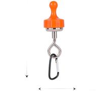 HomeVortex Magnetic Suction Hook for Camping Tent Light, Strong Rare-Earth Magnet Clip with Nickel-Plated Finish, Versatile Open/Closed for Gear, Black,(orange)