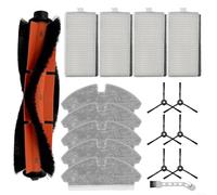 HomeVortex Main Side Brush Filter Mop Cloth Replacement Kit for ROPO Slim and Kewbily DL30 Pro Robot Vacuum,Includes Nylon Plastic Brush, Microfiber Mop Pads,Filters and Cleaning Tool (B)