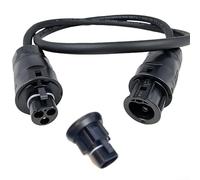 HomeVortex Mains Connection Cable for For Betteri BC01 to for SCHUKO, 1.5mm² H07RN-F Inverter Power Cord, Oil Resistant Flexible AC for Solar, 3-Core with End Cap,(3meter)