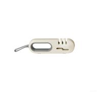 HomeVortex Manual Sharpener, Non-Slip Base Kitchen Tool for Chef & Paring Knives, Quick 5-Second Edge Restoration, Compact HIPS Gadget, Grey(White)