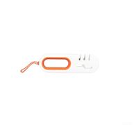 HomeVortex Manual Sharpener, Non-Slip Base Kitchen Tool for Chef & Paring Knives, Quick 5-Second Edge Restoration, Compact HIPS Gadget, Grey(Orange)