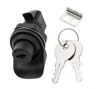 HomeVortex Marine Boat Push Button Latch Lock Security Cabinet Locking System For Radio Box Motorcycle Glove Box Plastic Metal Construction Black