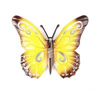 HomeVortex Metal Butterfly Wall Decor Colourful Garden Art Rust Resistant Iron Ornament for Patio Fence Yard 11cm(A)