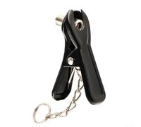 HomeVortex Metal Clip with Woods Valve Head, For Dunlop Valve Adapter for UK Hose, Air Compressor Nozzle for For Bike Tires and Inflatables, Black Silver, 4.25 Inch