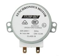 HomeVortex Microwave Turntable Motor 220-240V 50Hz 4RPM Synchronous Replacement for Oven Plate Rotation TYJ50-8A7 Compatible with Multiple Brands Grey