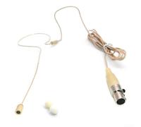 HomeVortex Mini 3Pin XLR Beige Headset Mic Designed for Lecturers and Speakers Using For Pyle Audio Systems