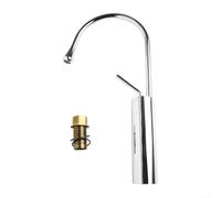 HomeVortex Modern Brass Bathroom Basin Mixer Tap with Hot and Cold Water Control, Deck Mounted Sink Faucet for Contemporary Home, Black, Silver or Brushed Gold Options,(Silver L)
