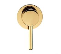 HomeVortex Modern Round Wall Mounted Mixer Valve Single Handle Temperature Control Brass Concealed Shower Faucet with 1/2 inch Connection for Bathroom(Gold)