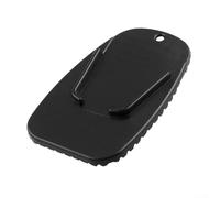 HomeVortex Motorcycle Kickstand Extension Plate Stainless Steel Side Stand Foot Pad Enlarger for Soft Ground Hot Pavement Garage Floor Protection Compatible with Scooter Electric For Bike Black