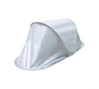 HomeVortex Motorcycle Seat Cover Sunshade, Silver-Coated Polyester Electric Scooter Seat Protector, UV Reflection & All-Weather Rain Wind Shield, Fit for Most Models, White 80x30x32cm