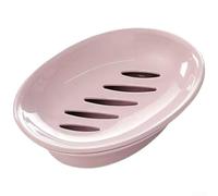HomeVortex Nordic Double Layer Soap Dish with Drainage Holes, Plastic Bathroom Soap Holder for Quick Drying and Storage, Raised Base Prevents Slipping, Modern Organizer for(Pink)