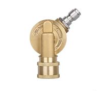 HomeVortex Pivoting Pressure Washer Coupler 240° Rotation with 7 Adjustable Angles and 1/4 Inch Quick Connect, Brass and Stainless Steel Attachment for Gutter and Vehicle Cleaning up to 4500 PSI