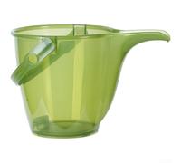 HomeVortex Plastic Watering Can with Long Spout and Hand Shovel Set, Lightweight Ergonomic Garden Bucket for Outdoor Planting Digging Soil Mixing, Semi-Transparent Green(A)