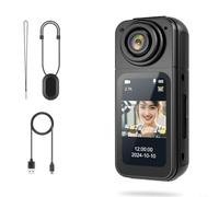 HomeVortex Portable 4K Action Cam,1.47" IPS Display, 2.7K/15fps Video, 180° Wide Angle, Magnetic Mount, Expandable 128GB Storage, For Vlogging, Work, Travel(Is black)