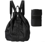 HomeVortex Portable Collapsible Hiking Backpack 20L Nylon Rucksack with Water Finish for Travel Outdoor Sports - Foldable Daypack 32x22x42cm(Black)