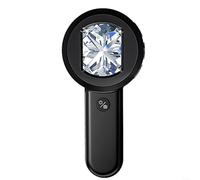HomeVortex Portable Digital Microscope With Screen 100W Pixel HD Camera 8 LED Illumination White UV Light Mode Lab Equipment For Research Work