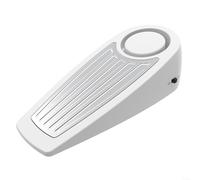 HomeVortex Portable Door Stop Alarm, 130dB Loud Security for Travel, Hotel, Dorm, Bedroom, Non-Slip Rubber Base, Fits 5-25mm Gaps, Battery Operated Entry(White)