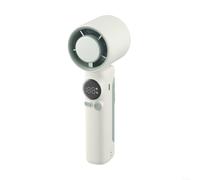 HomeVortex Portable Hand Held Fan High Speed Turbo Fan With 100 Gear Speed Wind Display 4000MAh Battery Rechargeable Type-C Personal Cooling Fan For Travel Office Home Outdoor(Beige)
