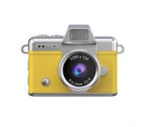 HomeVortex Portable Keychain Digital Camera with 180° Flip Selfie Screen,1080P HD Photo and Video Recording,Bright Fill Light,Type-C Charging, 200mAh for Travel and Students(Yellow)