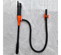 HomeVortex Portable Power Battery Pump Efficient Hand Fuel Transfer Device For Gas Light Oils Kerosene Diesel With 3-Foot Extension Hose 2.4 Gallons Per Minute Flow Rate(Orange B)