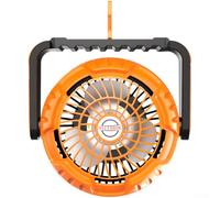 HomeVortex Portable USB Desk Fan,with 2000-4000mAh Battery, 360° Adjustable Quiet Cooling Fan under 36dB,for Office Dorm Camping, USB-C Rechargeable for MINI Fan in(orange)