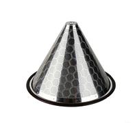 HomeVortex Pour Over Coffee Dripper with Reusable Stainless Steel Filter, Honeycone Cone for Grounds, Non-Slip Silicone Ring, Fits Most Carafes, For Easy Silver