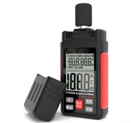 HomeVortex Professional Decibel Meter 30-130dB, Digital Noise Analyzer with Temperature Humidity, Fast Slow Mode for Home Use, Backlight(HT602B)