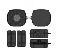 HomeVortex Protective Case, for Beats Powerbeats Fit, Wear-Resistant for tpu Earbuds Cover, with Integrated Stand, Shock-Absorbing Hard Shell, Portable Travel Storage Holder(Black)