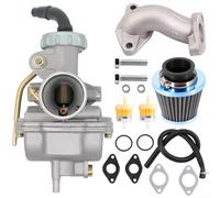 HomeVortex PZ20 Carburetor Replacement Kit For Off-Road Vehicles 50 Cc To 110 Cc Engine Size Includes Gaskets Fuel Line Air Filter Easy Installation