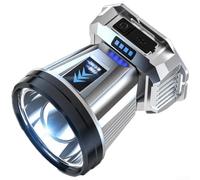 HomeVortex Rechargeable LED Headlamp 30W, 500m Long-Range for Bright Light,with Power Bank, Waterproof Multi-Mode Headlight,for Camping Hunting Fishing Night Running, Silver(C)