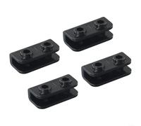 HomeVortex Rectangular Bracket Set Replacement Connector for Pop-Up Gazebo Tent, Spare Parts 2-Way Black Glass Fiber Pole Support, Garden Outdoor Structure Accessory (4 PCS)