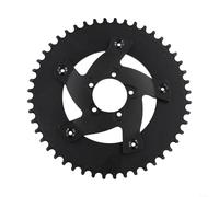 HomeVortex Replacement 48T Chainring With Detachable Adapter For Bafang Mid-Drive E-Bike Motors Narrow-Wide Aluminum Alloy Black For G320 M615 M625 BBS03