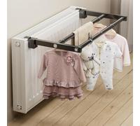 HomeVortex Retractable Stainless Steel Radiator Clothes Drying Rack with Expandable 40-70cm or 50-90cm Length, Foldable Space-Saving Design for Towels, Laundry, Shoes and Scarves(50cm-90cm)