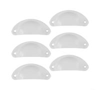 HomeVortex Shell Style Antique Brass Cup Handles for Cabinets and Drawers, 6 or 30 Pieces Iron Pulls for Home Furniture Hardware (6pcs)