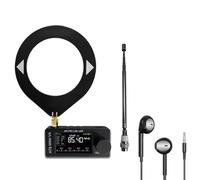 HomeVortex SI4732 Full-Band Receiver with ESP32-S3, 1.9" IPS Screen, Hi-Z Circuit, AM FM LSB SW VHF, 800mAh, Black(ABS-3.5mm headphones)