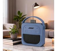 HomeVortex Silicone Cover Case with Shoulder Strap for Bose for SoundLink for 2nd Gen Speaker, Soft Skin Texture Outdoor Travel Protective Sleeve(Blue)