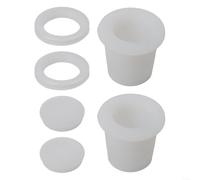 HomeVortex Silicone Umbrella Wedge Ring Set 2-2.5in Hole Adapter(white)