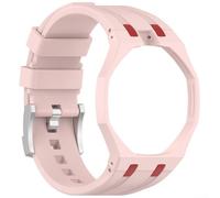 HomeVortex Silicone Watch Strap Compatible with for swatch x for ap for royal Oak - Soft Flexible Replacement Band Waterproof Sport Wristband for Men Women Quick Release(Pink)
