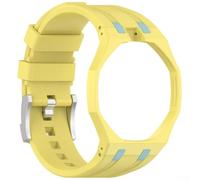 HomeVortex Silicone Watch Strap Compatible with for swatch x for ap for royal Oak - Soft Flexible Replacement Band Waterproof Sport Wristband for Men Women Quick Release(Yellow)