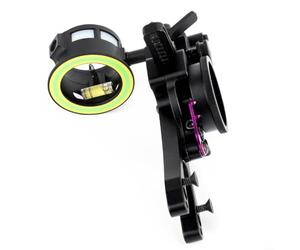 HomeVortex Single Needle Compound Bow Sight in Black Aluminium Alloy, Four-Way Adjustment for Precise Vertical and Horizontal Aim, Quick Adjustment Lock Function