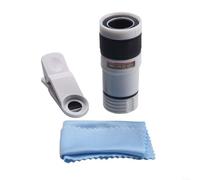 HomeVortex Smartphones Includes Macro Lens, Mobile Phone Telephoto Lens External Zoom Camera Lens, For Travel Photography (White)