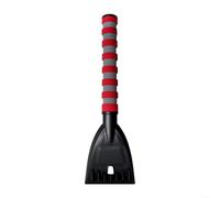HomeVortex Snow Scraper for Car Windshield, Ergonomic Foam Grip Ice Removal Shovel, ABS for Winter Defrosting, Compact Auto Tool, Black and Red