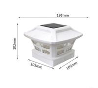 HomeVortex Solar Post Cap Lights Renaissance Style LED Landscape Lighting IP44 Waterproof for Garden Deck Fence Posts Automatic Dusk Dawn(White leaves)