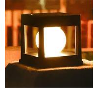 HomeVortex Solar Powered Outdoor Post Light Waterproof Garden Lamp For Wooden Fence Deck Patio IP65 Rated Warm White LED Lighting No Wiring Needed(Warm light)