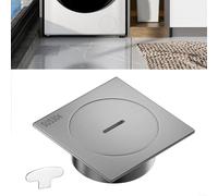 HomeVortex Square Floor Cleanout 304 Stainless Steel with Slotted Cover Anti-Odor Drain Pipe Access Thick Construction