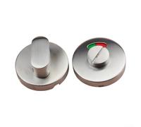 HomeVortex Stainless Steel 304 Bathroom Lock With Red-Green Indicator For Privacy & Ease(Round)
