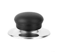 HomeVortex Stainless Steel Pot Lid Handle Heat Resistant Replacement Grip, Ergonomic Knob with Copper Core, for Kitchen Lids with 0.5-1.2cm Holes, Black