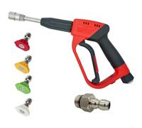 HomeVortex Stainless Steel Pressure Washer Sprayer with 5 Nozzles 0° 15° 25° 40°, Adjustable High Power Car Wash Cleaning for Heavy Duty Dirt Removal, Ergonomic(1/4)